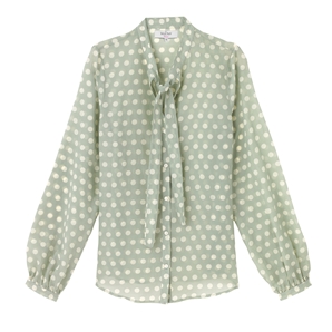 Mint Spot Loren Tie Neck Blouse