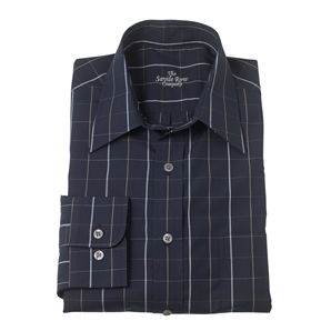 Navy Tartan Casual Shirt