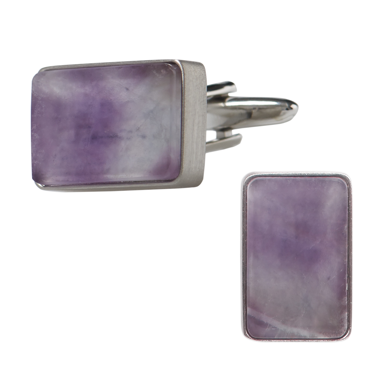 Amethyst Rectangle Cufflinks