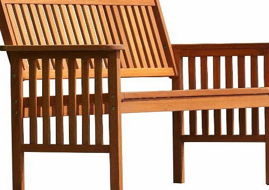 Scancom UK Ltd ScanCom Chichester FSC Eucalyptus Wood Outdoor 2 Seater Bench