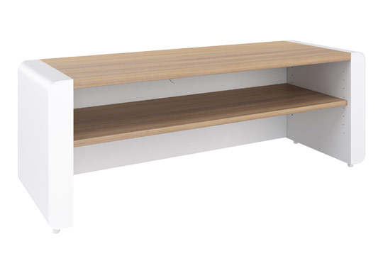 ELF-120 Open TV Stand - White Beech