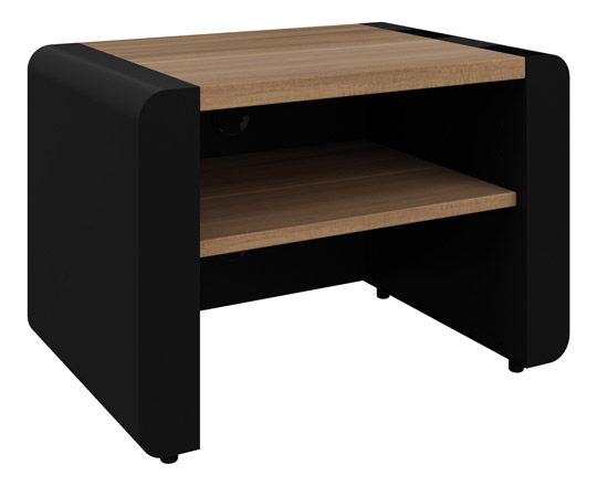 ELF-60 Open TV Stand - Black White