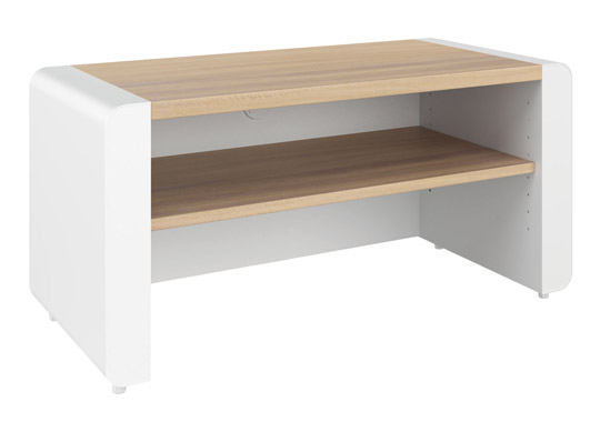 ELF-90 Open TV Stand - White Beech