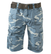 Blue Cargo Shorts