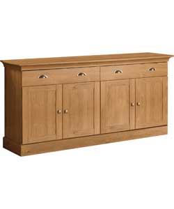 Schreiber Kew 4 Door Sideboard - Oak Finish