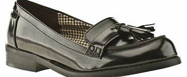 womens schuh black seth tassel loafer flats