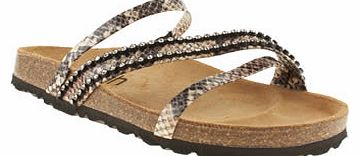 womens schuh brown & white breeze diamante