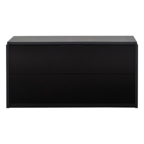 Kalinga 2 Drawer Chest in Dark Oak and Gloss