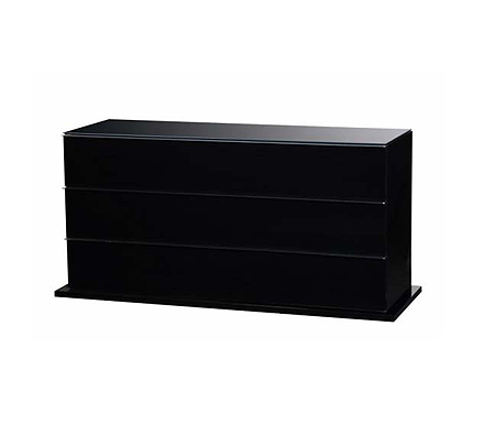 Marina High Gloss Black 3 Drawer Chest