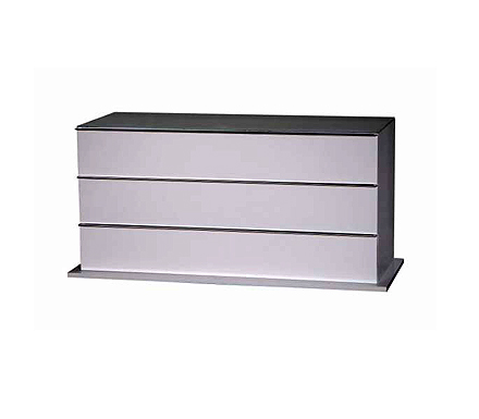 Marina High Gloss White 3 Drawer Chest