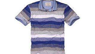 Blue gradient stripe pure cotton tee