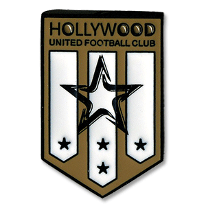 Hollywood Utd Pin Badge - White/Black - Metal