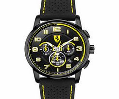 Heritage black and yellow rubber watch