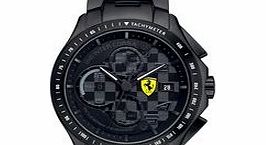 Race Day black stainless steel watch