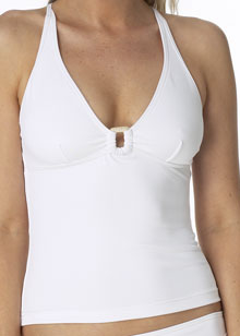 Matt Separates Seventies halterneck tankini top