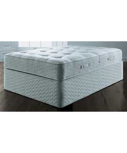 Aveley Silver Tufted Superking Divan - Non Storage