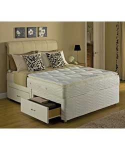 Double 4-Drawer Divan with Pillow Top Memory Mattress