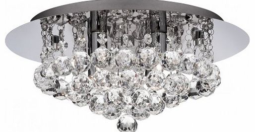 3404-4CC Hanna 4 Light Flush Ceiling Crystal Light