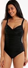 Seaspray, 1294[^]165803 Just Black Long Length Medium Control One Piece