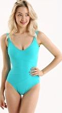 Seaspray, 1294[^]236534 Just Plain Long Length One Piece - Aqua