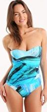 Seaspray, 1294[^]236640 Seychelles Long Length Bandeau One Piece - Blue
