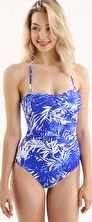 Seaspray, 1294[^]236623 St Lucia Long Length Bandeau One Piece - Royal