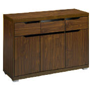 3 door 3 drawer Sideboard, Walnut effect