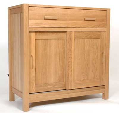 Light Oak double fronted sideboard