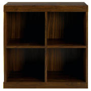 open storage cube, walnut effect