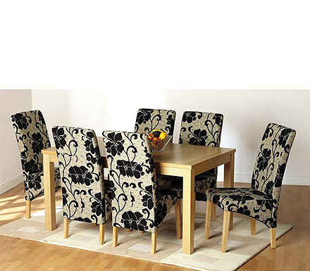 Belgravia Dining Set in Bouquet Fabric