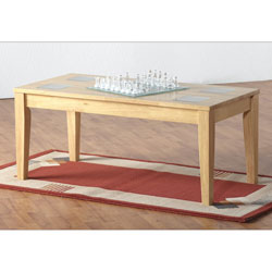 Bramwell Coffee Table - Beech & Glass