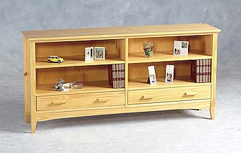 Seconique Chardonnay Low Double Bookcase / Display Unit