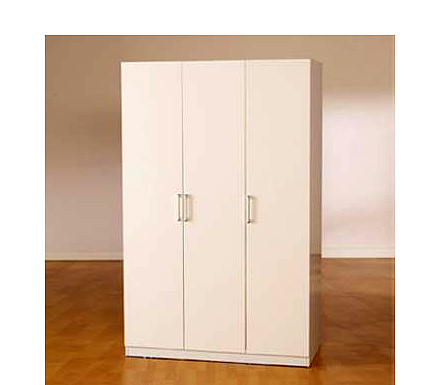 Charisma High Gloss 3 Door Wardrobe in White -