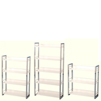 Seconique Charisma High Gloss Bookcase Set in White