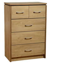 Charles 5 Drawer Chest in Oak