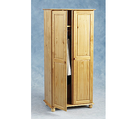 Clearance - Sol Pine 2 Door Wardrobe