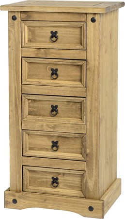 Corona Narrow 5 Drawer Chest