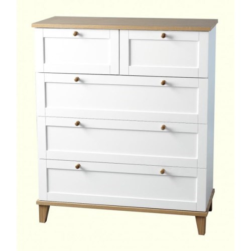 GRADE A3 - Arcadia Ash 3+2 Drawer Chest