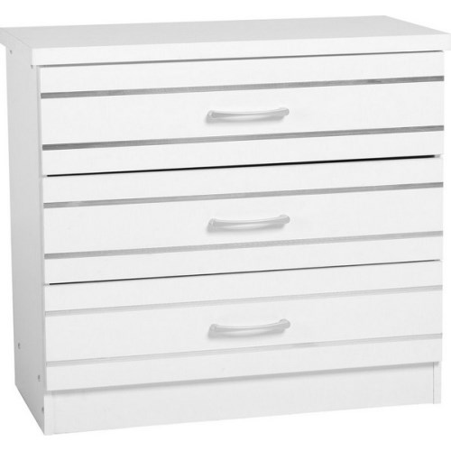 Jordan 3 Drawer Chest in White -