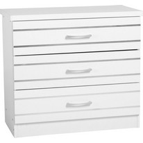 Jordan 3 Drawer Chest in White