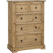 Original Corona Pine 3+2 Drawer Chest