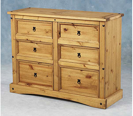 Original Corona Pine 6 Drawer Chest