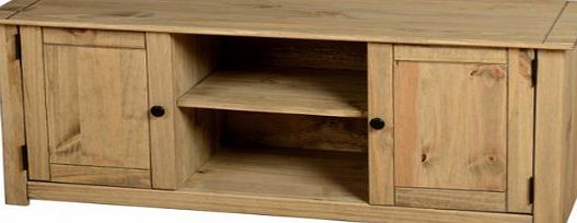 Panama 2 Door 1 Shelf Flat Screen TV Unit, Natural Oak