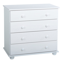 Rainbow 4 Drawer Chest in White