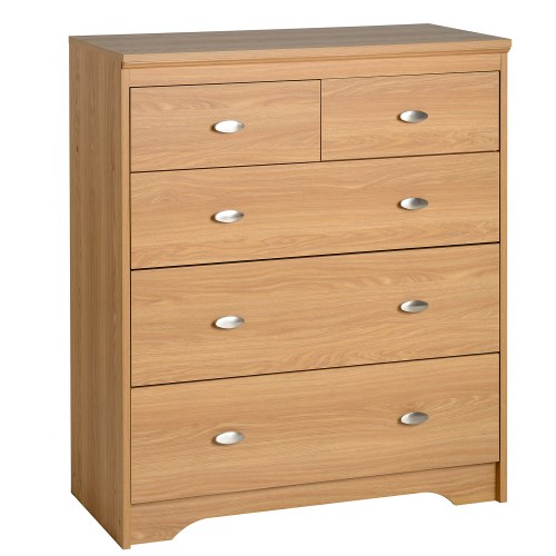 Regent 3+2 Drawer Chest in Teak Effect