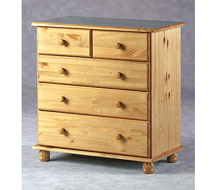 Sol Pine 3+2 Drawer Chest