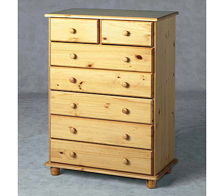 Sol Pine 5+2 Drawer Chest