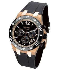 sekonda Gents Classique Black Strap Watch