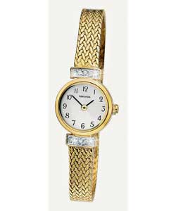 Ladies Gold Plated Quartz Dress Watch