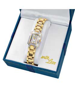 Ladies Quartz Stone Set Watch